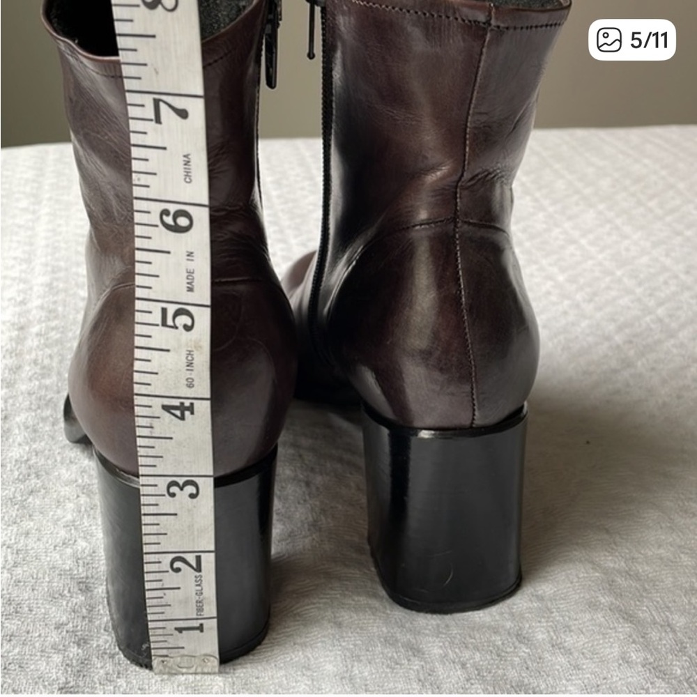 Paola Ferri Italian leather boots 37 brown - Picture 5 of 6